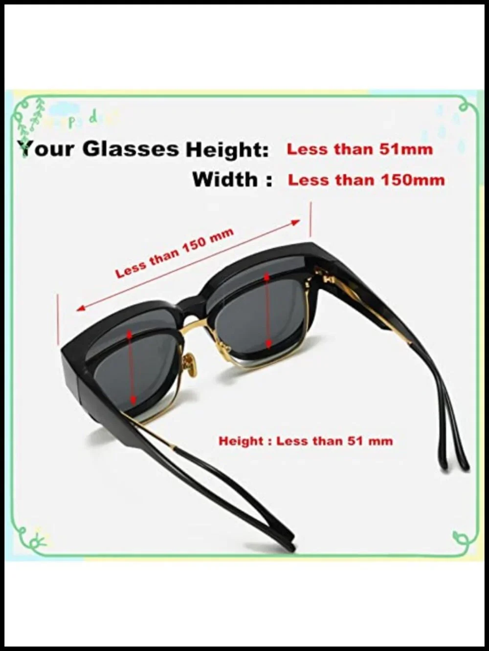 Polarized Clip On Sunglasses Fit Over Glasses Flip Up Driving Fishing